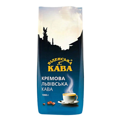 Кофе в зёрнах Віденська кава Львівська кремова 1кг